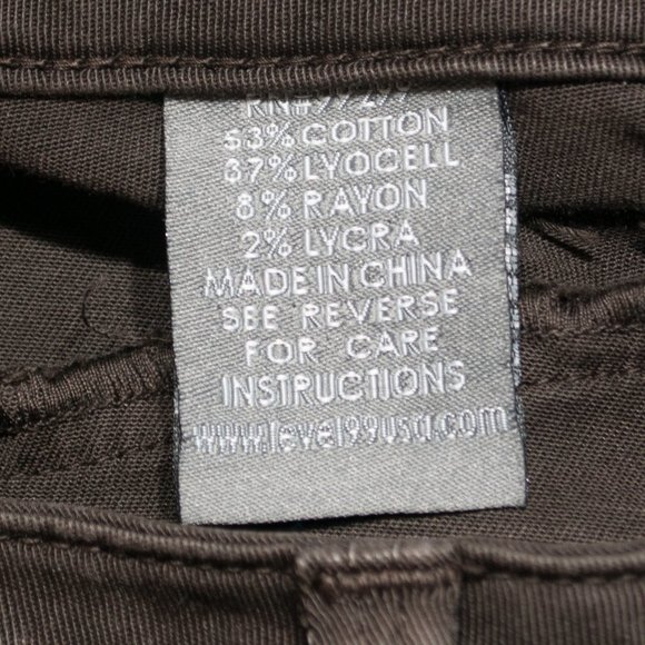 Level 99 Button Front Pencil Skirt Womens 24 Brown Straight Solid XS Casual V09X - Picture 5 of 5